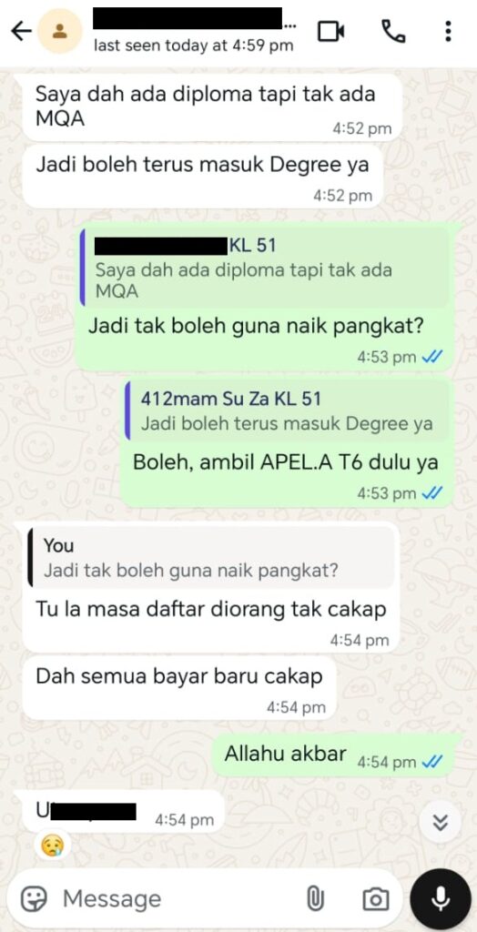 24 SAMBUNG BELAJAR SEPARUH MASA PART TIME GUNA PENGALAMAN KERJA APEL SECARA ONLINE ODL DIPLOMA DEGREE IJAZAH BACHELOR MASTER PHD DBA