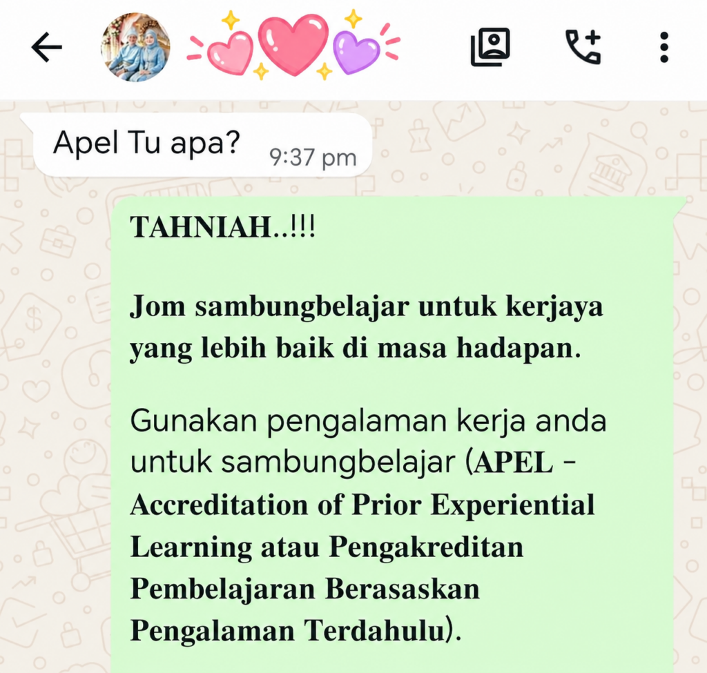 sambung belajar